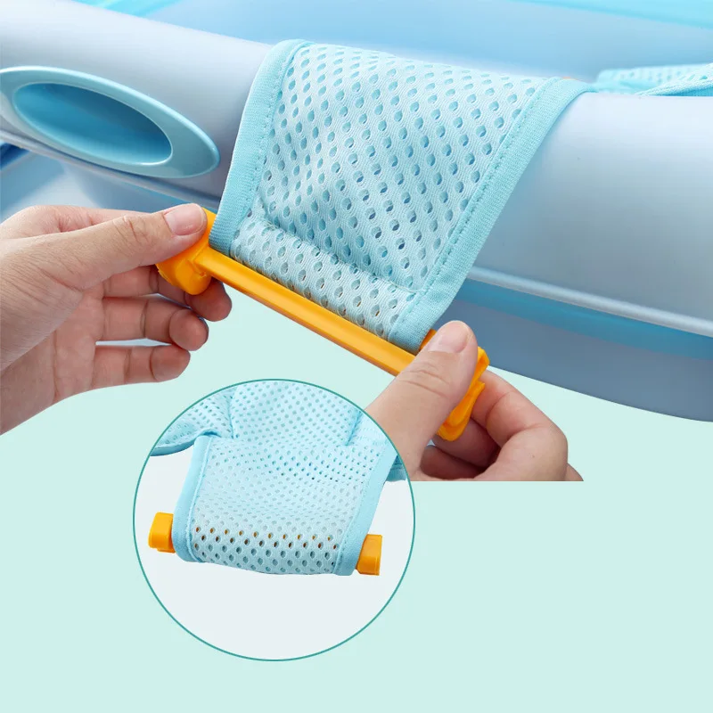 Non Slip Bath Mat - ポータブルベビーシャワーバスタブパッド滑り止め新生児浴槽マット安全授乳折りたたみ式サポート快適ボディクッションマット枕