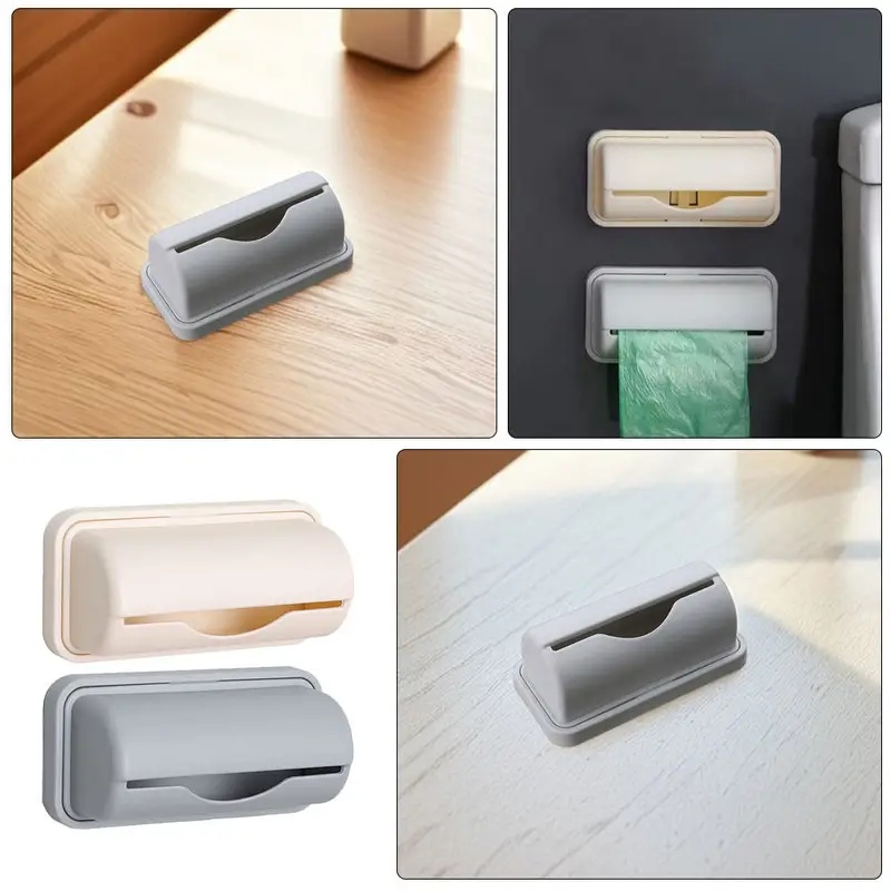 Home Bathroom Organizer - 1/2/3/4個 壁掛け式ゴミ袋ディスペンサー キッチン必需品 バッグ収納オーガナイザー キャビネット、棚、バスルーム、ガレージ用