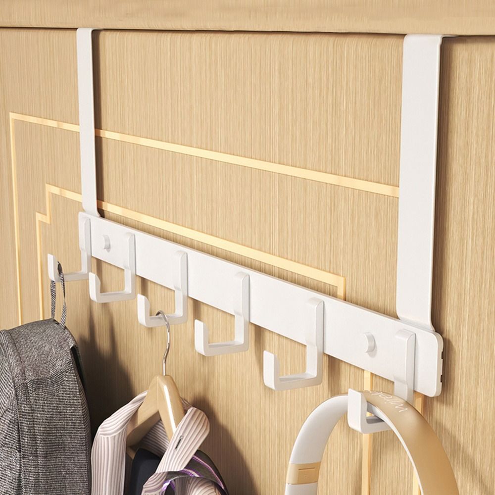 Home Creation Bathroom - ドア上のフック 6 フック洋服コート帽子タオルハンガーバスルームオーガナイザーラックドアハンガーホルダーホームキッチンアクセサリー