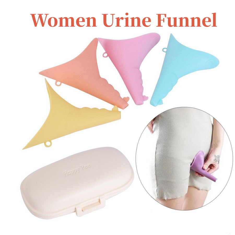 Home Bathroom With Urinal - 持ち運び可能な女性のためのシリコン小便器、トイレスドレイナートデバイス、屋外旅行、キャンプ、女性、女性