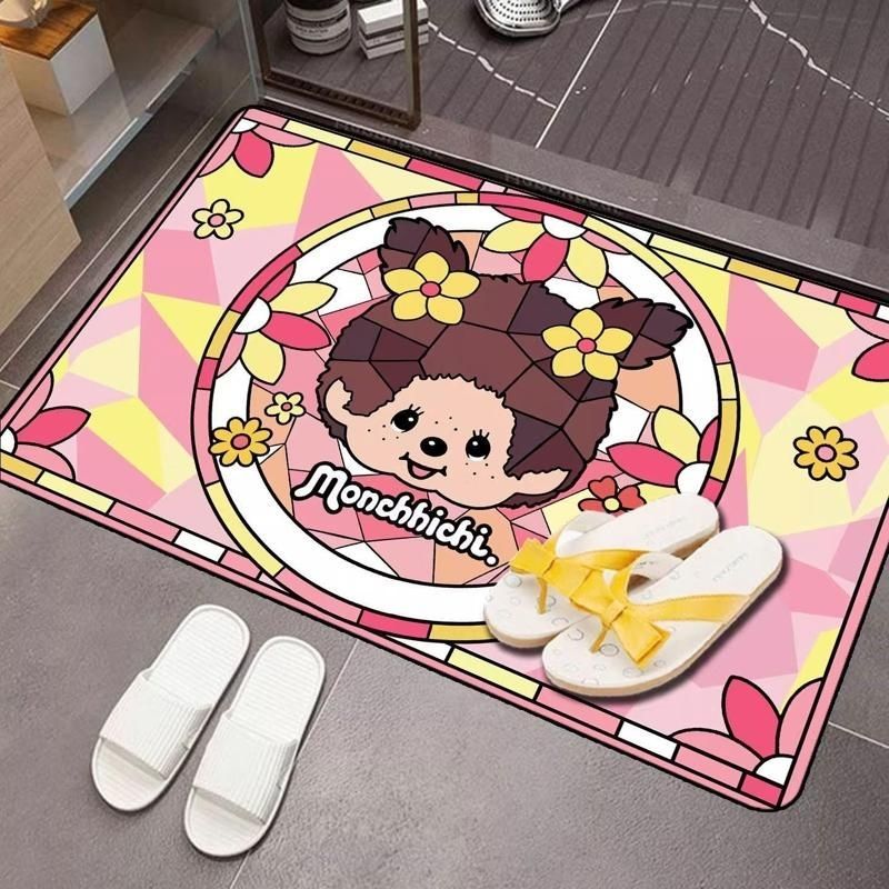 Non Slip Bath Mat - モンチッチカートゥーン珪藻土バスマット 超吸水性 滑り止め 速乾性 フットパッド 浴室入口