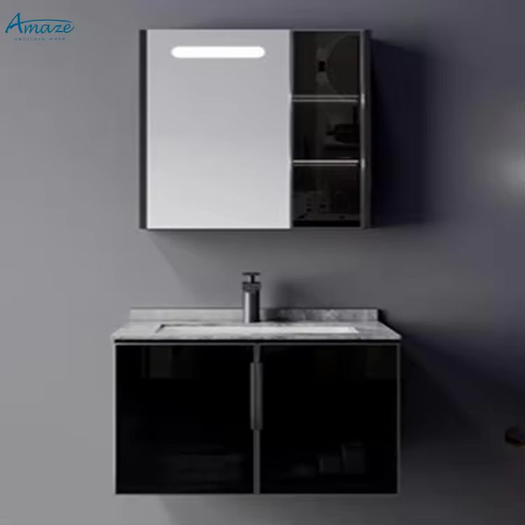 Home Living Bathroom Vanity - バスルームキャビネットモダンスタイルスマートLEDミラー浴室家具化粧台壁掛けマルチサイズバスルームキャビネット（ホテル用）