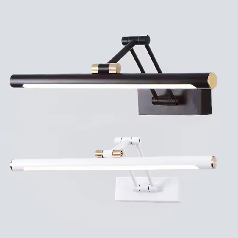 Bathroom Mirror Led - バスルームミラーヘッドライト折りたたみ調節可能なウォールライト洗面台バスルームミラーキャビネット LED 化粧鏡ヘッドライト