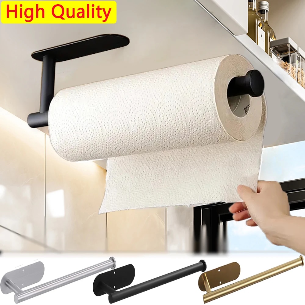 Zara Home Bathroom - キッチンペーパータオルホルダー粘着ティッシュハンガートイレットロールペーパーディスペンサーキャビネット収納ナプキンラックバスルームアクセサリー