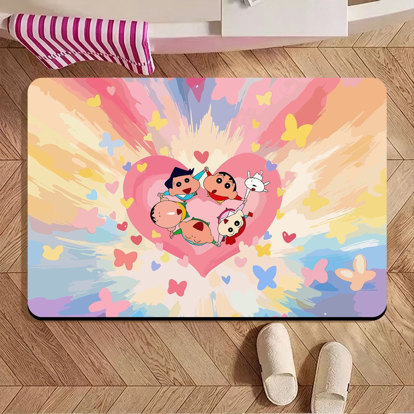 クレヨンしんちゃん 不規則形状バスマット、漫画柄吸水性滑り止 - Home Bathroom Rugs のレビューと価格