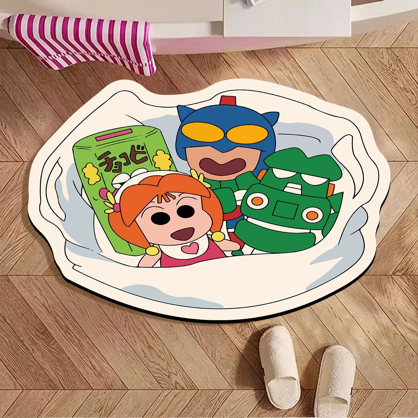 クレヨンしんちゃん 不規則形状バスマット、漫画柄吸水性滑り止 - Home Bathroom Rugs のレビューと価格