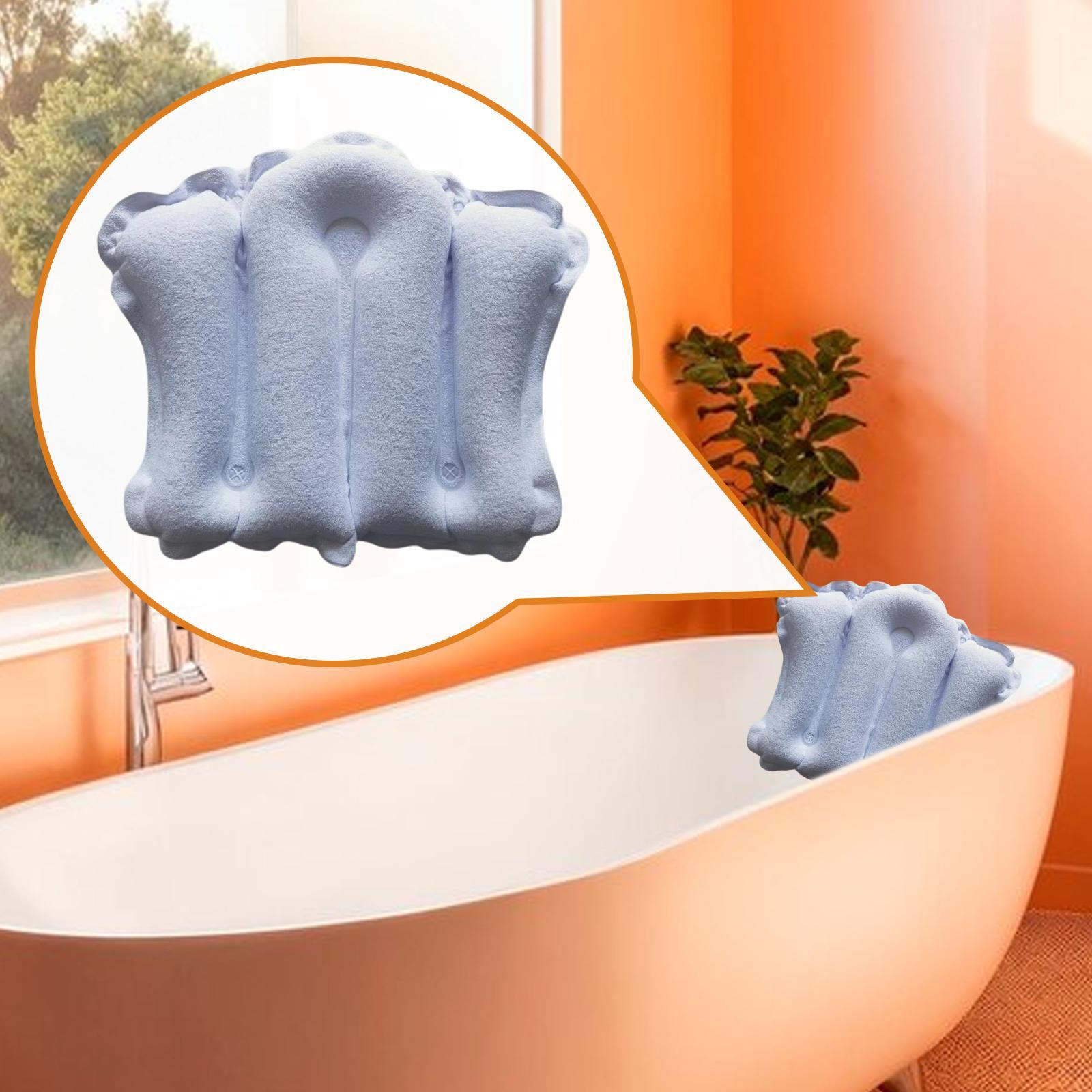 インフレータブルバスピロー、速乾性バスクッション、滑り止め浴 - Bathtub Pillow Inflatable のレビューと価格