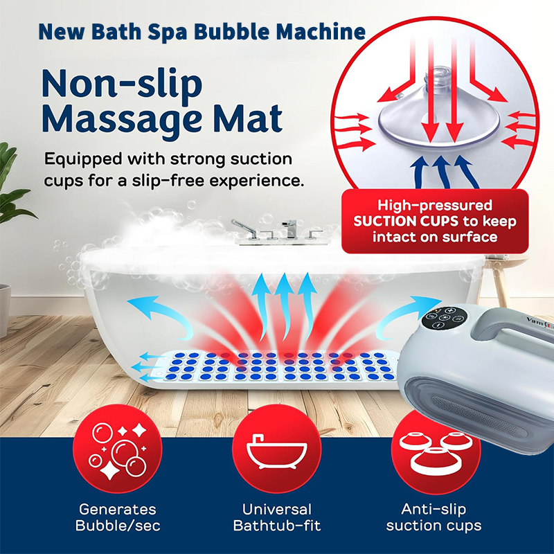 スパバブルバスマッサージャーポータブル浴槽マッサージパッド滑 - Bathtub Pillow Inflatable のレビューと価格