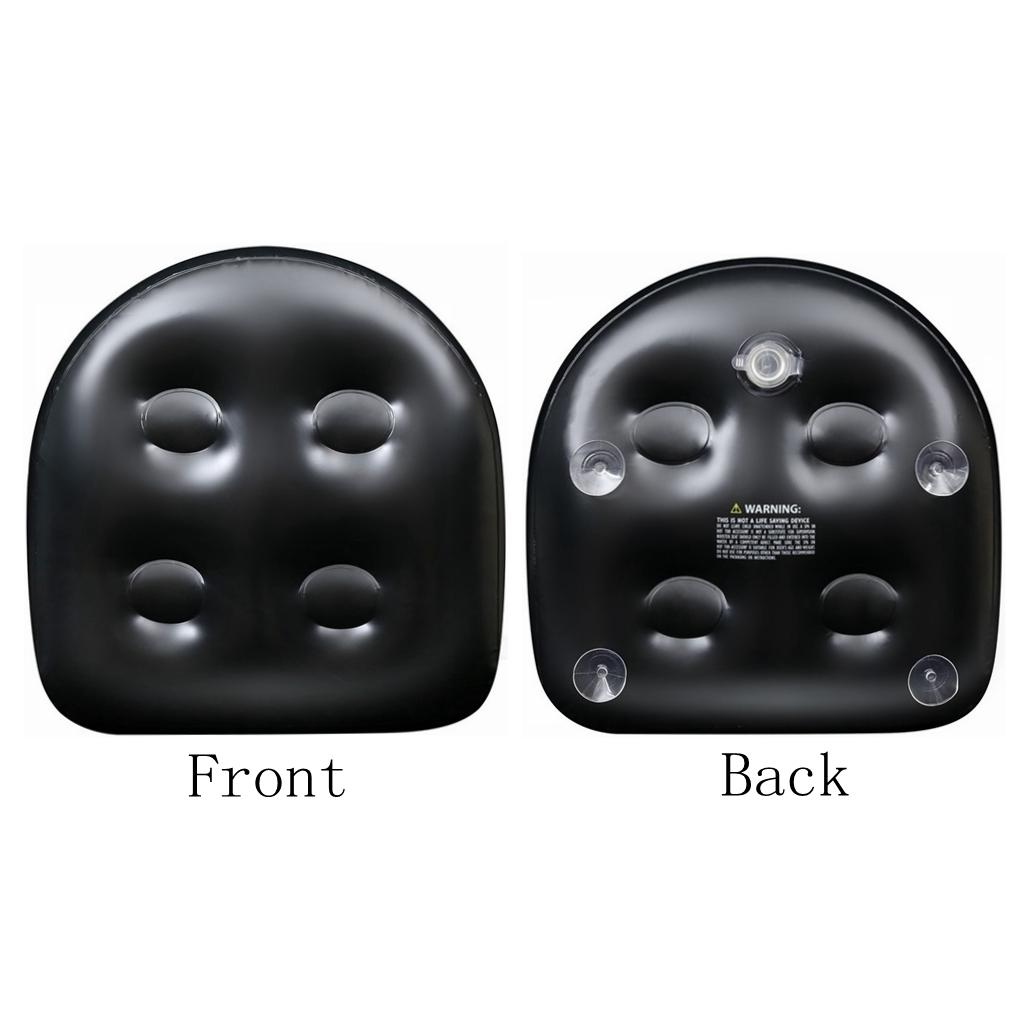 ブラック PVC スパブースターシート軟水/空気インフレータ - Bathtub Pillow Inflatable のレビューと価格