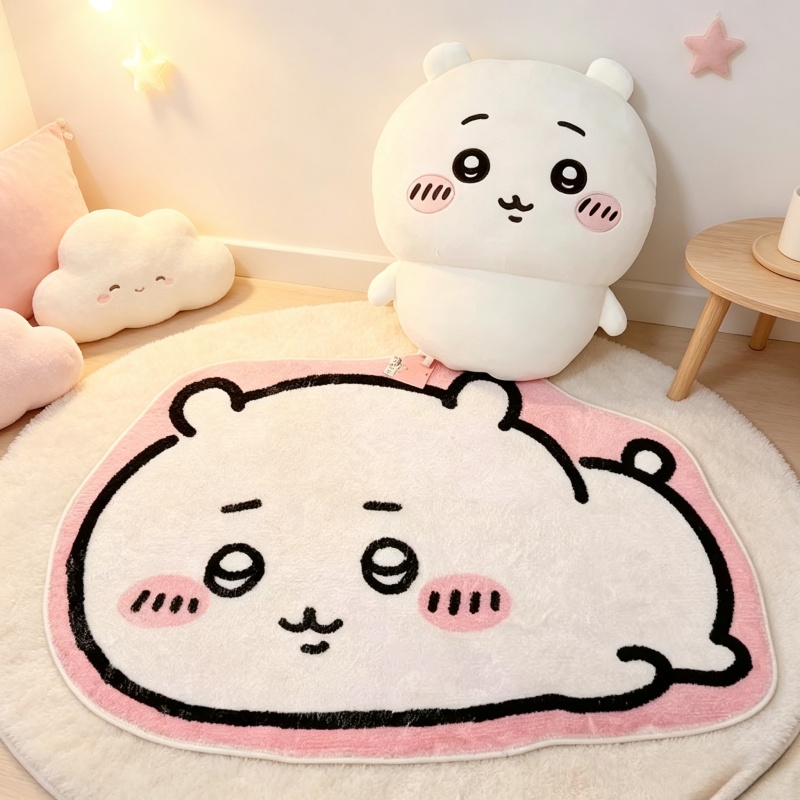 ホットチイカワ漫画ラグアニメハチワレうさぎぬいぐるみフロアマ - Home Bathroom Rugs のレビューと価格