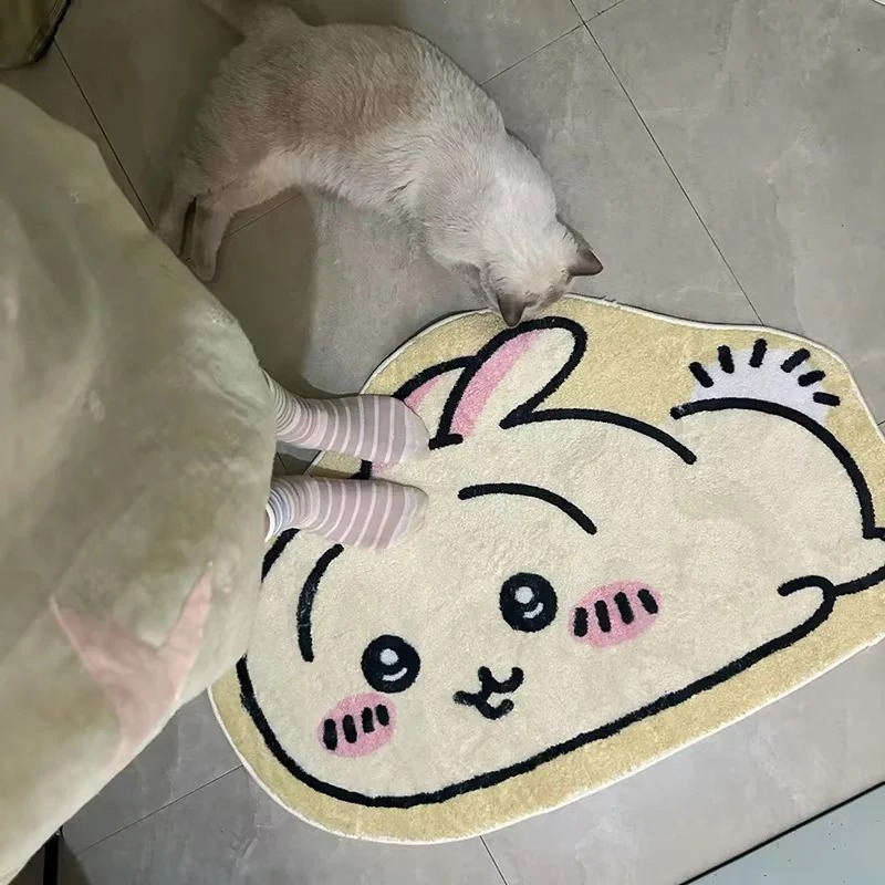 ホットチイカワ漫画ラグアニメハチワレうさぎぬいぐるみフロアマ - Home Bathroom Rugs のレビューと価格