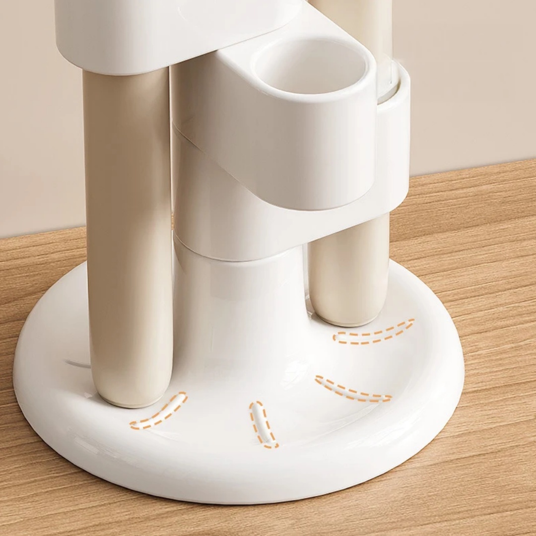 1 個回転歯ブラシホルダーデスクトップ歯ブラシスタンドオーガ - Home Bathroom Organizer のレビューと価格