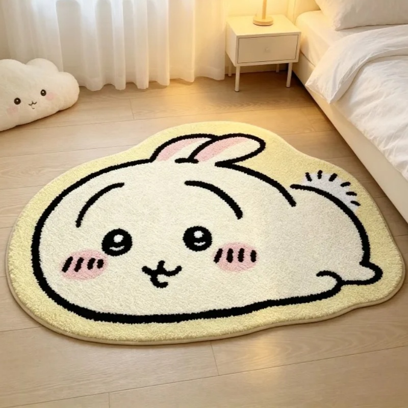チイカワ漫画ラグ アニメハチワレウサギ ぬいぐるみフロアマッ - Home Bathroom Rugs のレビューと価格