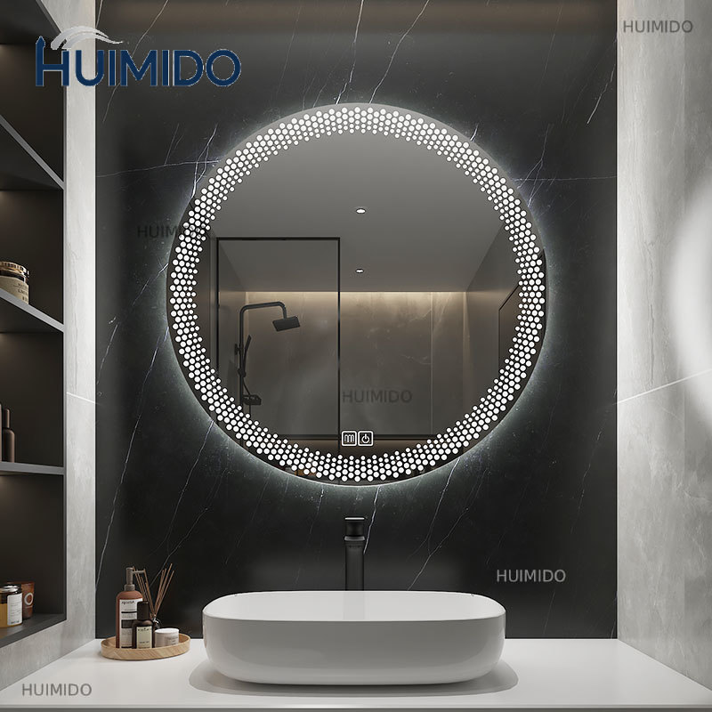 バスルームミラー 調節可能なスマートバスミラー 50CM 丸 - Bathroom Mirror Led のレビューと価格