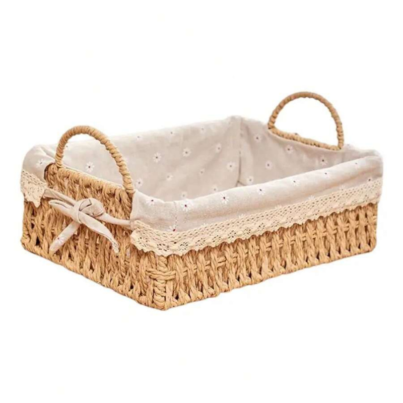 織り上げた収納バスケット キッチンオーガナイザー 手編み ハ - Home Bathroom Organizer のレビューと価格