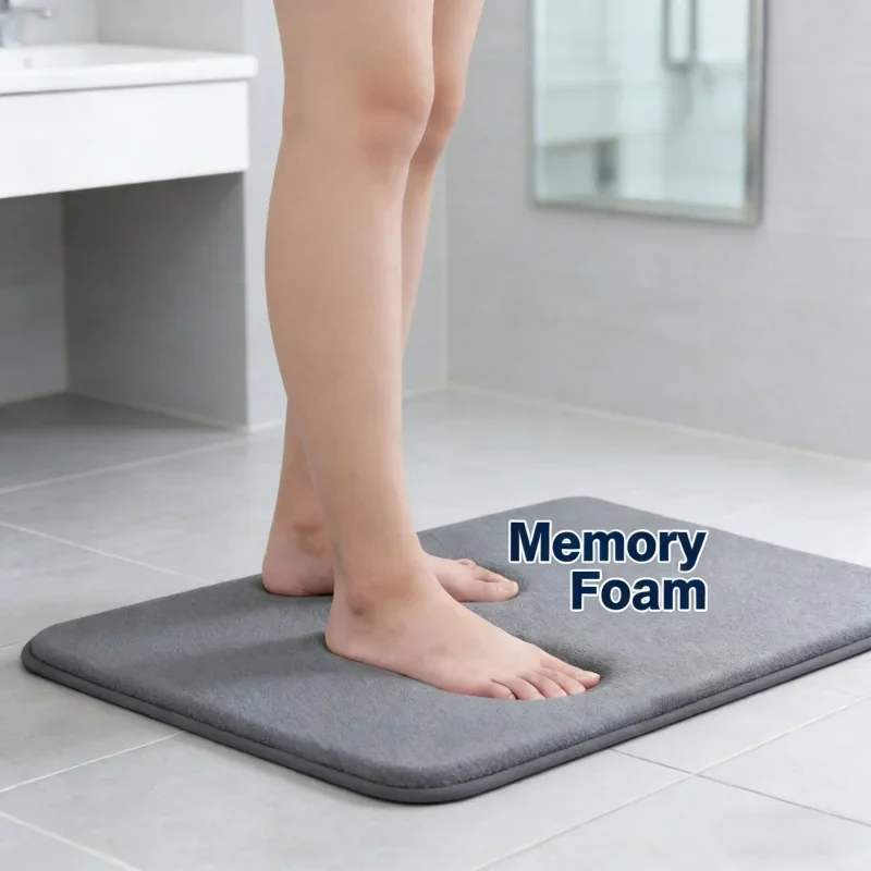 メモリーフォームバスマット 滑り止め 超吸水 速乾性 洗濯機 - Non Slip Bath Mat のレビューと価格
