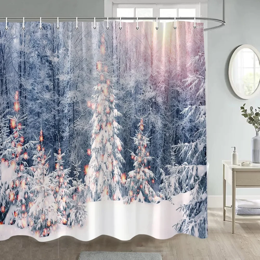 GAEWinter クリスマス シャワーカーテン 面白い雪だ - Home Bathroom Scene のレビューと価格