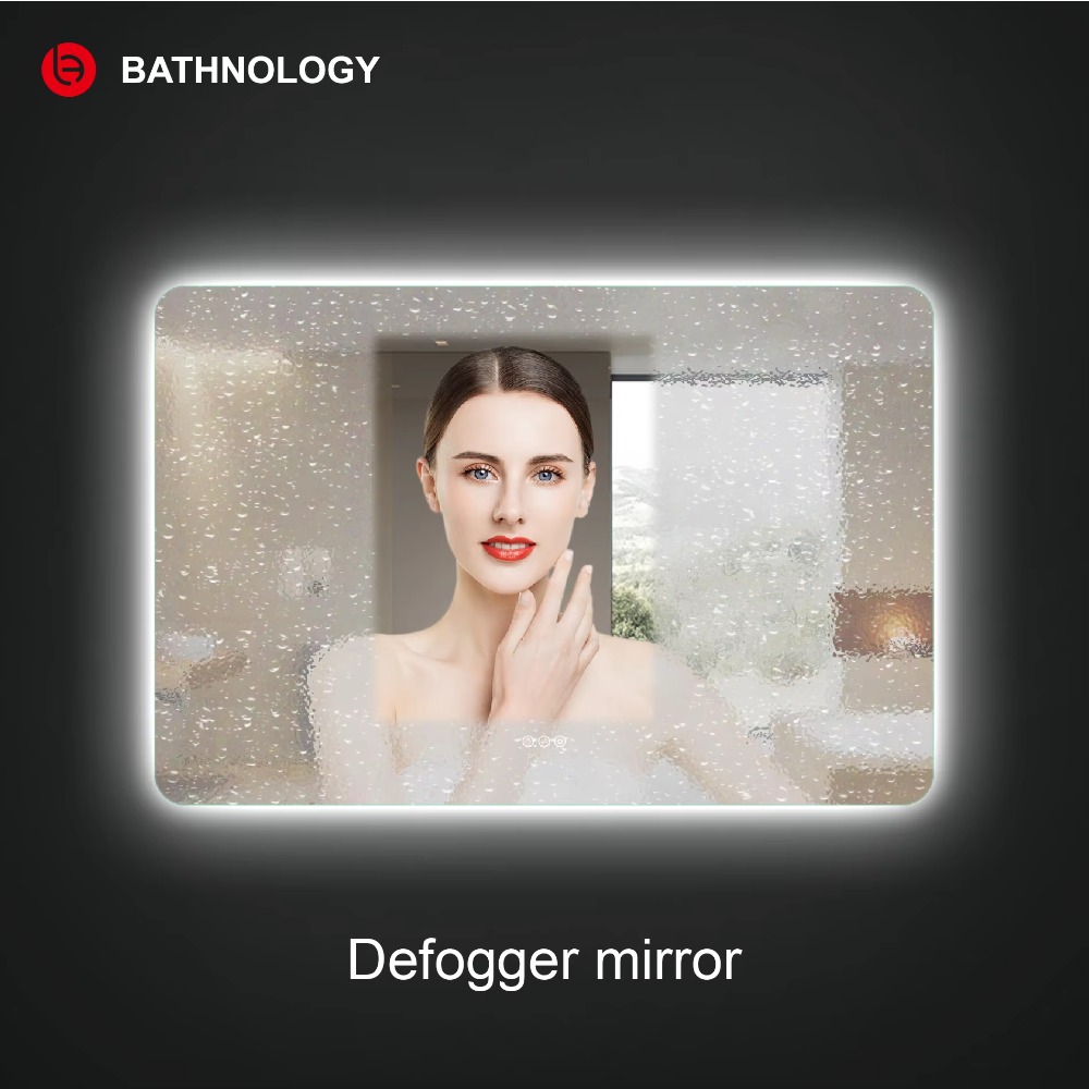 メーカー製バックライト付き長方形大型LEDミラー/タッチスク - Bathroom Mirror Led のレビューと価格