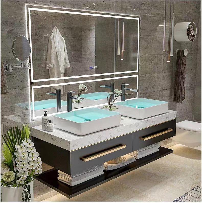 高級大型LEDバックライト付きスマートバスルームミラーキャビ - Bathroom Mirror Led のレビューと価格