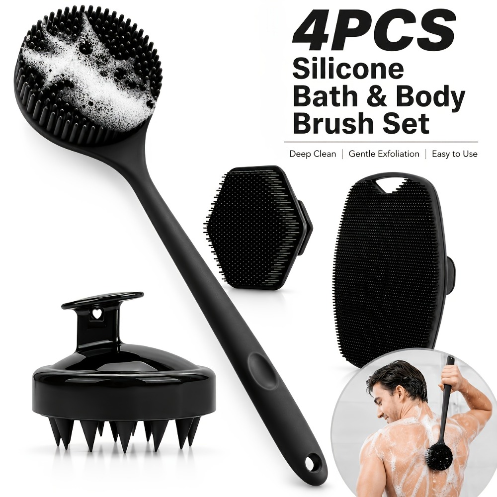 4個セット シリコンボディスクラバー ソフト角質除去洗顔ブラ - Home Bathroom Cleaning Machine のレビューと価格