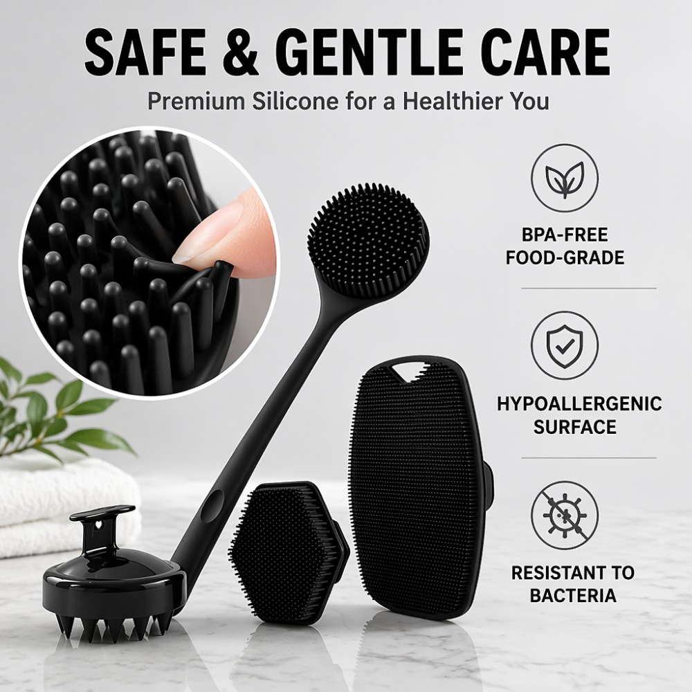 4個セット シリコンボディスクラバー ソフト角質除去洗顔ブラ - Home Bathroom Cleaning Machine のレビューと価格