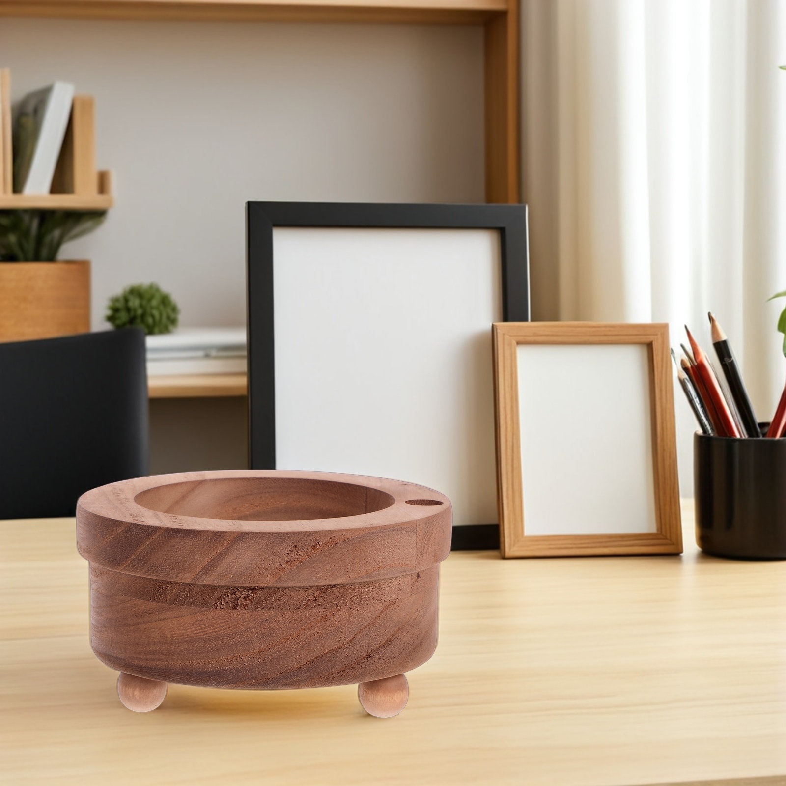 紙コップ用木製カップホルダー 素朴な木製デスクトップオーガナ - Home Bathroom Organizer のレビューと価格