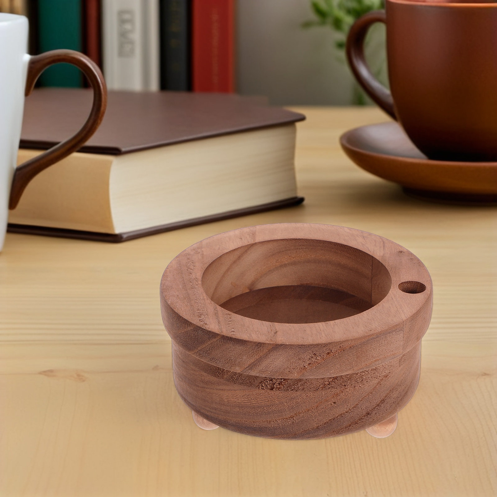 紙コップ用木製カップホルダー 素朴な木製デスクトップオーガナ - Home Bathroom Organizer のレビューと価格