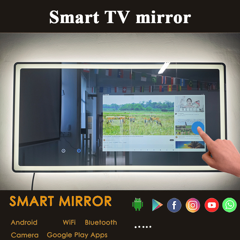 カスタムサイズ人気Android 15搭載長方形浴室鏡LED - Bathroom Mirror Led のレビューと価格
