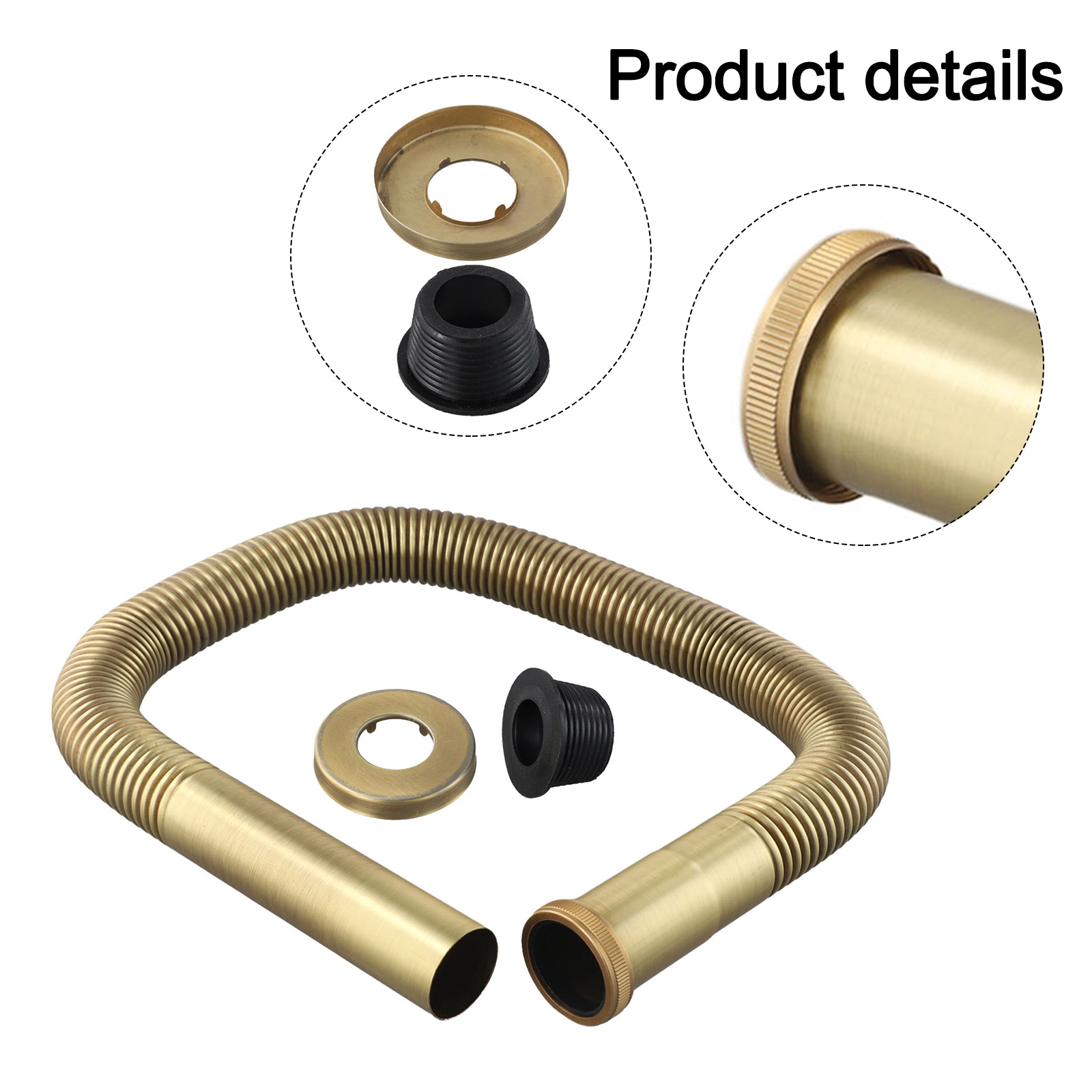 1pc フレキシブルホース真鍮ホースサイフォン柔軟なシンク排 - Bathroom Home Improvement のレビューと価格