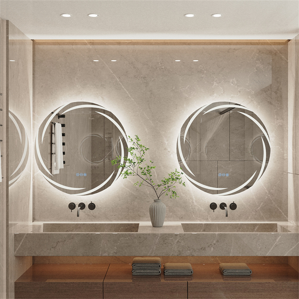 防曇LEDバスルームミラー,壁に取り付けられたバニティミラー - Zara Home Bathroom のレビューと価格