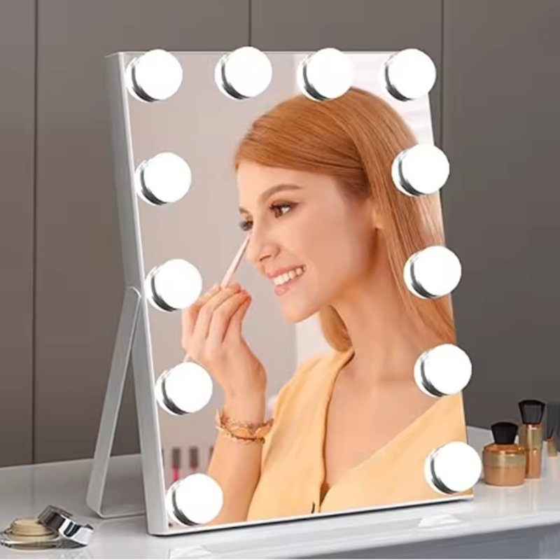 ハリウッドLEDバニティミラーライトUSBボタン操作調光可能 - Bathroom Mirror Led のレビューと価格