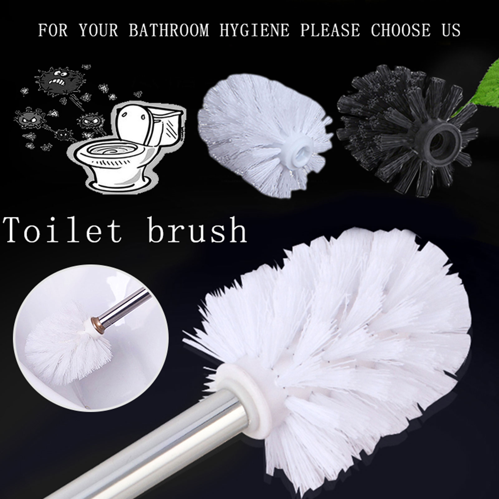 ユニバーサル交換トイレブラシヘッドホルダークリーンスペアツー - Toilet Brush Holder のレビューと価格