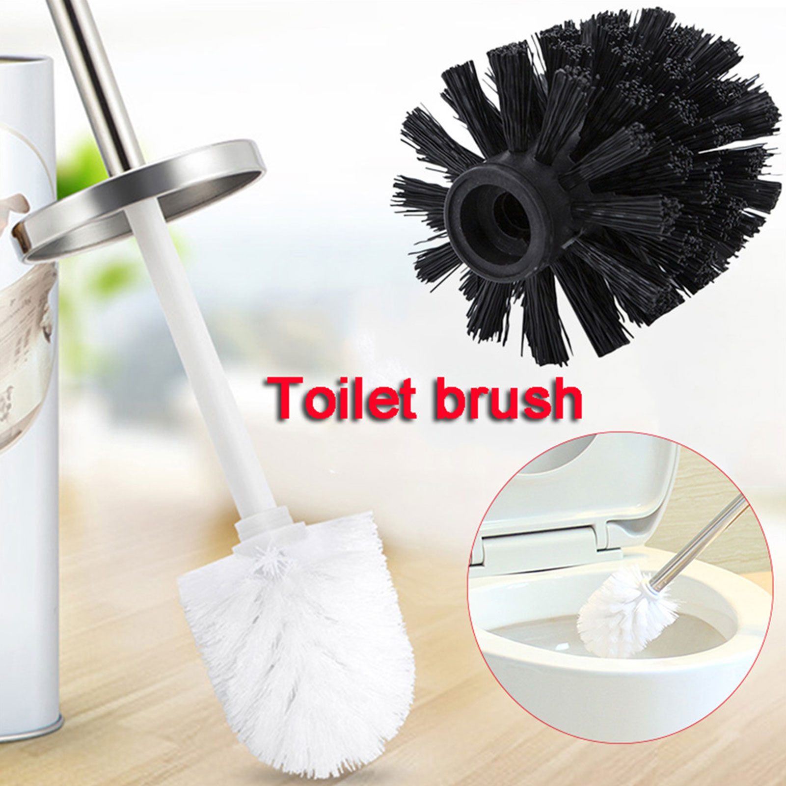 ユニバーサル交換トイレブラシヘッドホルダークリーンスペアツー - Toilet Brush Holder のレビューと価格
