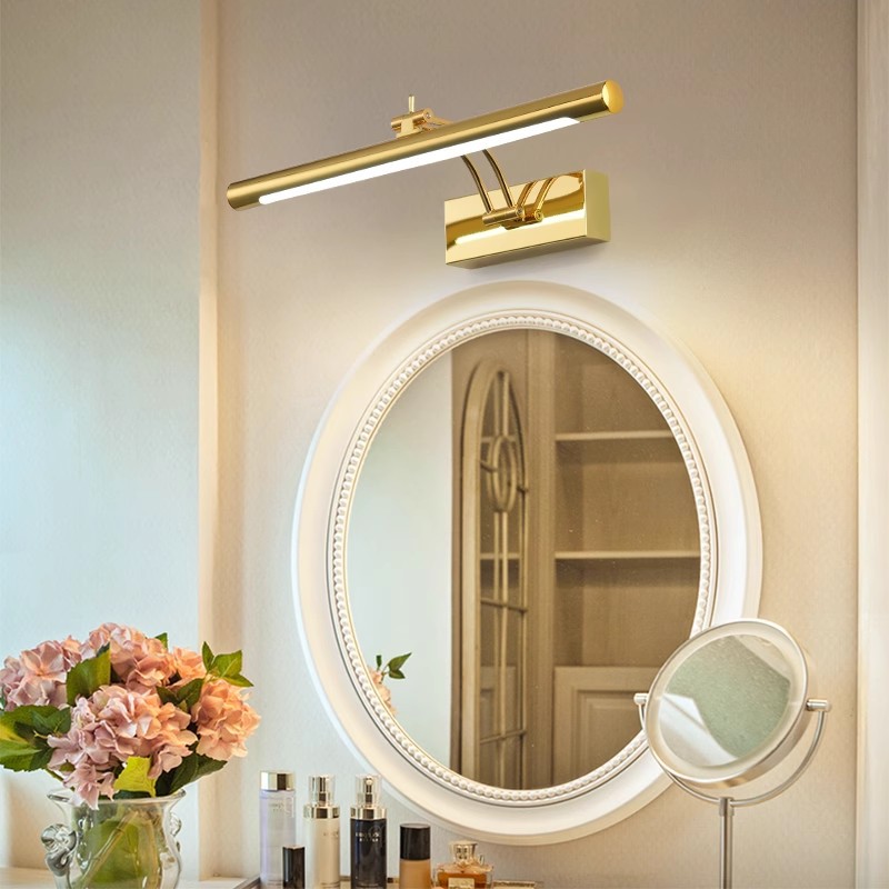 モダンなシンプルなバスルームステンレス鋼防曇壁ランプ化粧鏡ミ - Bathroom Mirror Led のレビューと価格
