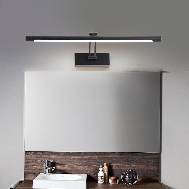 モダンなシンプルなバスルームステンレス鋼防曇壁ランプ化粧鏡ミ - Bathroom Mirror Led のレビューと価格