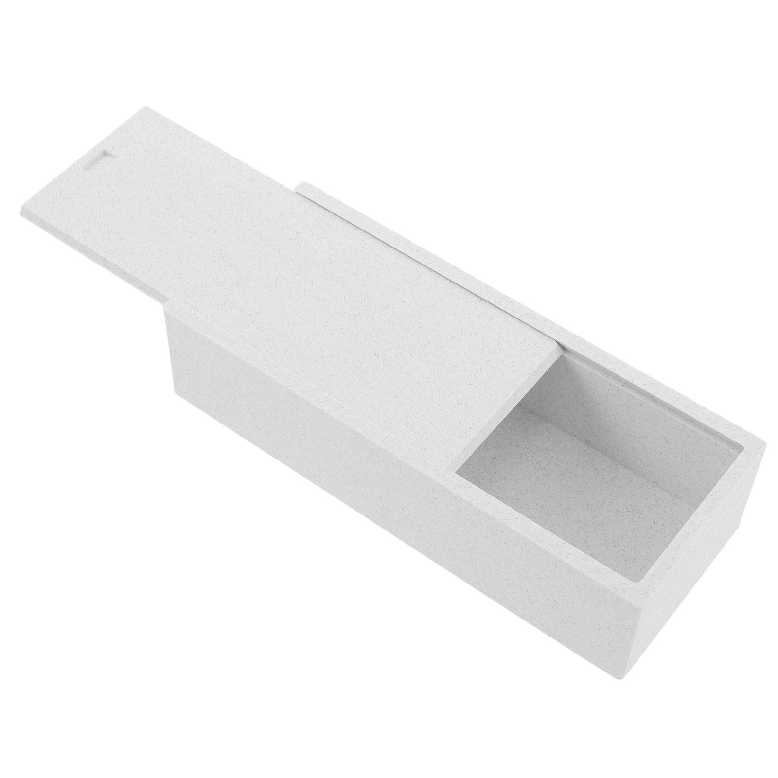 白い二重コンパートメントの刃物収納ケース、自立式プラスチック - Home Bathroom Organizer のレビューと価格