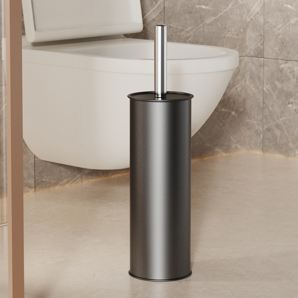 黒色のトイレブラシとホルダー、長い柄のトイレブラシ、浴室用、 - Toilet Brush Holder のレビューと価格