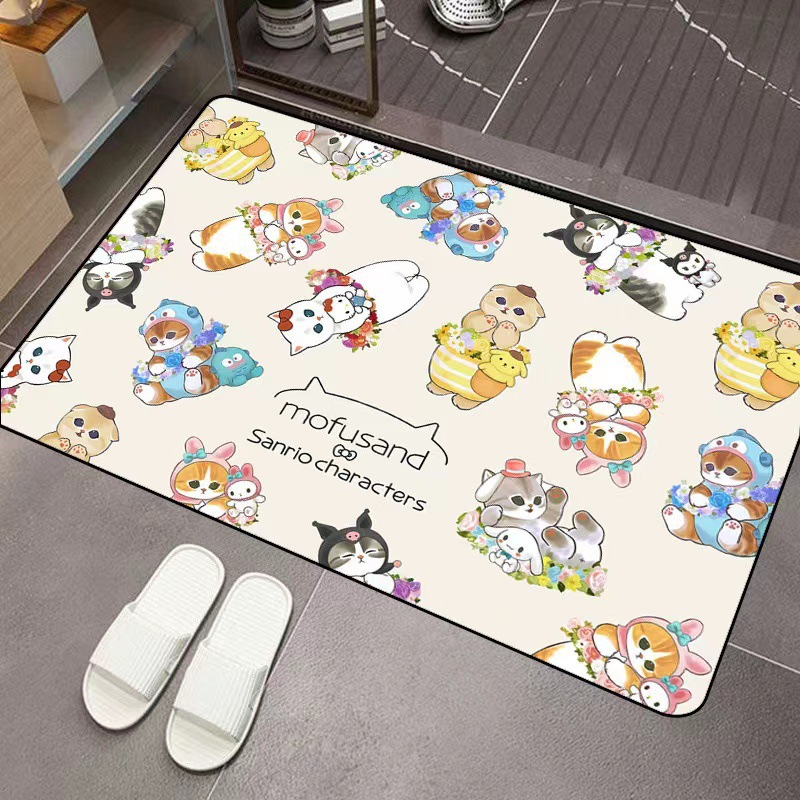 モフサンド漫画珪藻土吸水フロアマット滑り止めドアマット浴室入 - Home Bathroom Rugs のレビューと価格