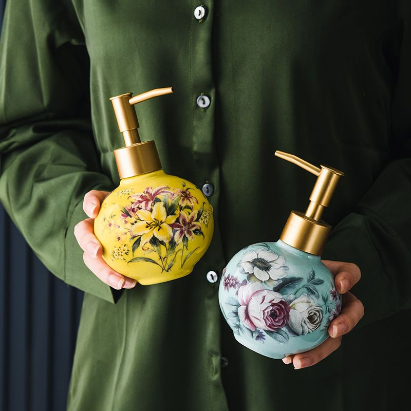 300 ミリリットルセラミックサブボトルカラー花と鳥の装飾容 - Home Creation Bathroom のレビューと価格