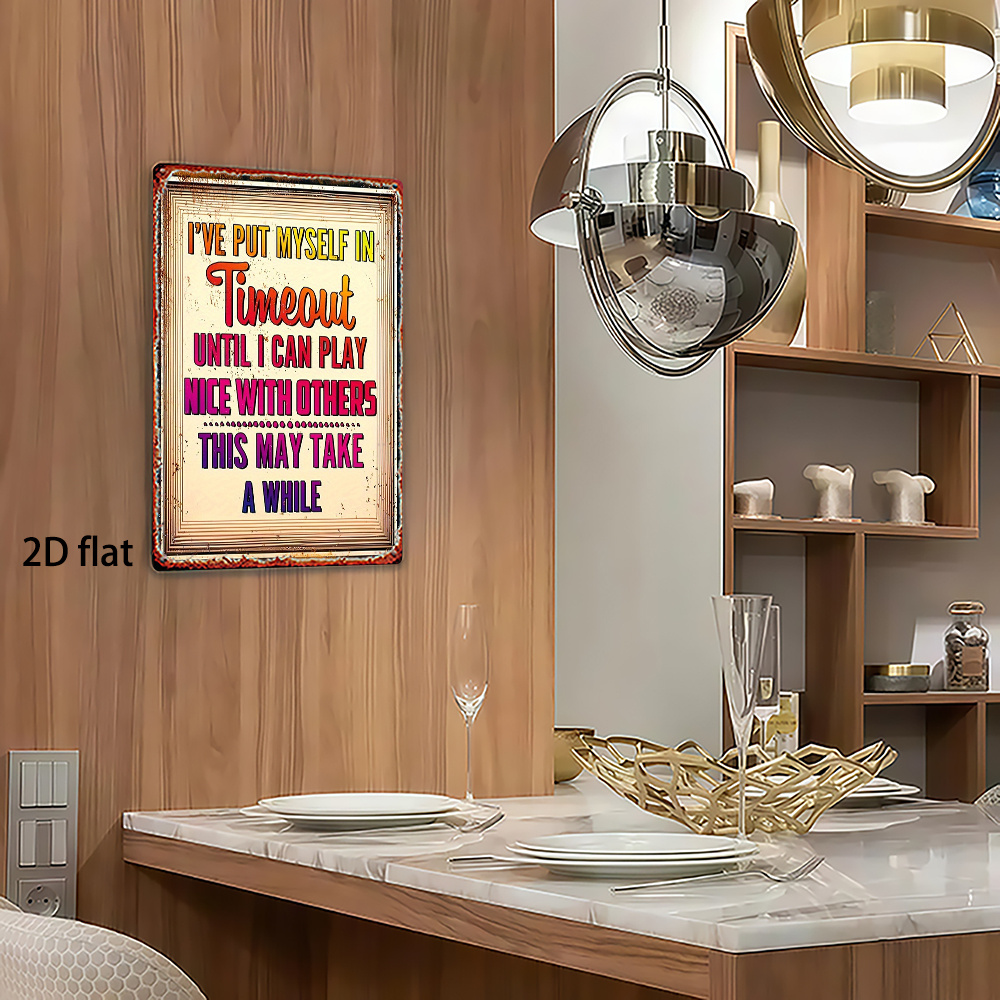2Dメタルサイン、レトロな鉄製壁飾り、8x12インチ、面白い - Home Bathroom Break のレビューと価格