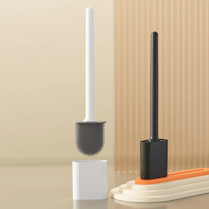 防水ソフトブラシトイレブラシ、シリコン製壁掛けデザイン、速乾 - Toilet Brush Holder のレビューと価格