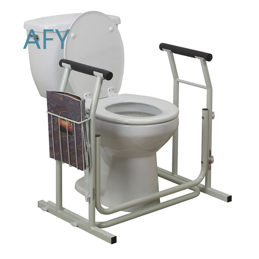 高齢者・障害者向け、自立式便座付き便器フレーム、安全柵付き、 - Home Alone Bathroom のレビューと価格