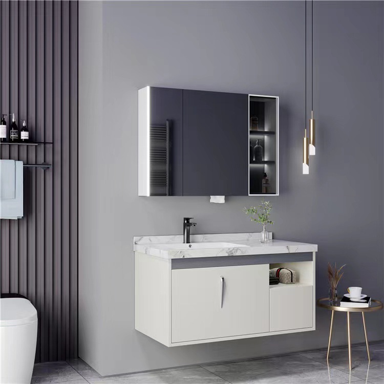 バスルームキャビネットモダンな壁掛け式人工石カウンタートップ - Home Living Bathroom Vanity のレビューと価格