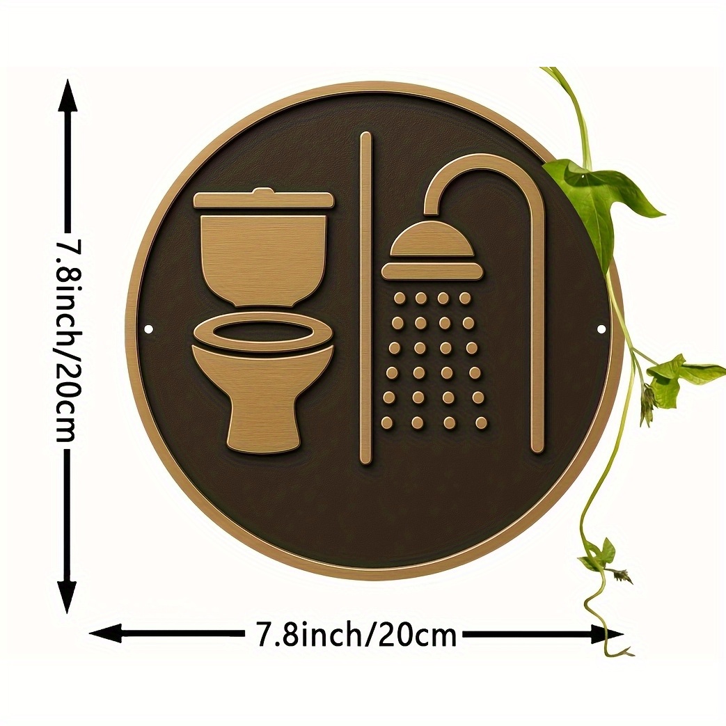 2Dフラットデザインのバスルームサイン（シャワーのアイコン付 - Home Toilet Bathroom Design のレビューと価格