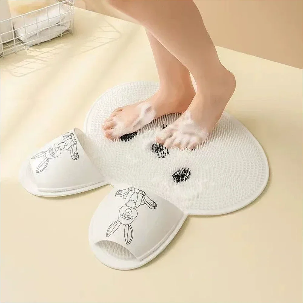 1枚入りシリコンフットマッサージマット滑り止めシャワーマット - Home Bathroom Rugs のレビューと価格