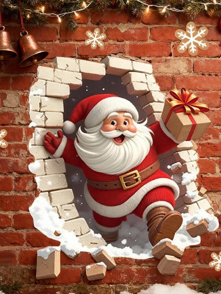 ウォールステッカー クリスマス サンタ ブレイクイン ブリッ - Home Bathroom Break のレビューと価格