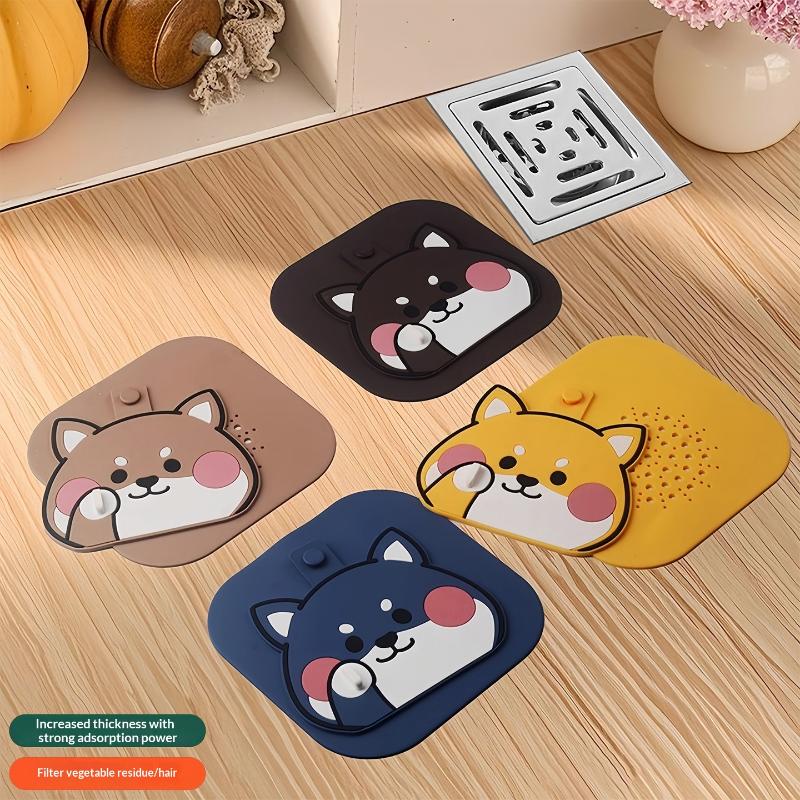 浴室とシャワー用の床排水口消臭剤、シリコン排水マット、キッチ - Home Bathroom Rugs のレビューと価格
