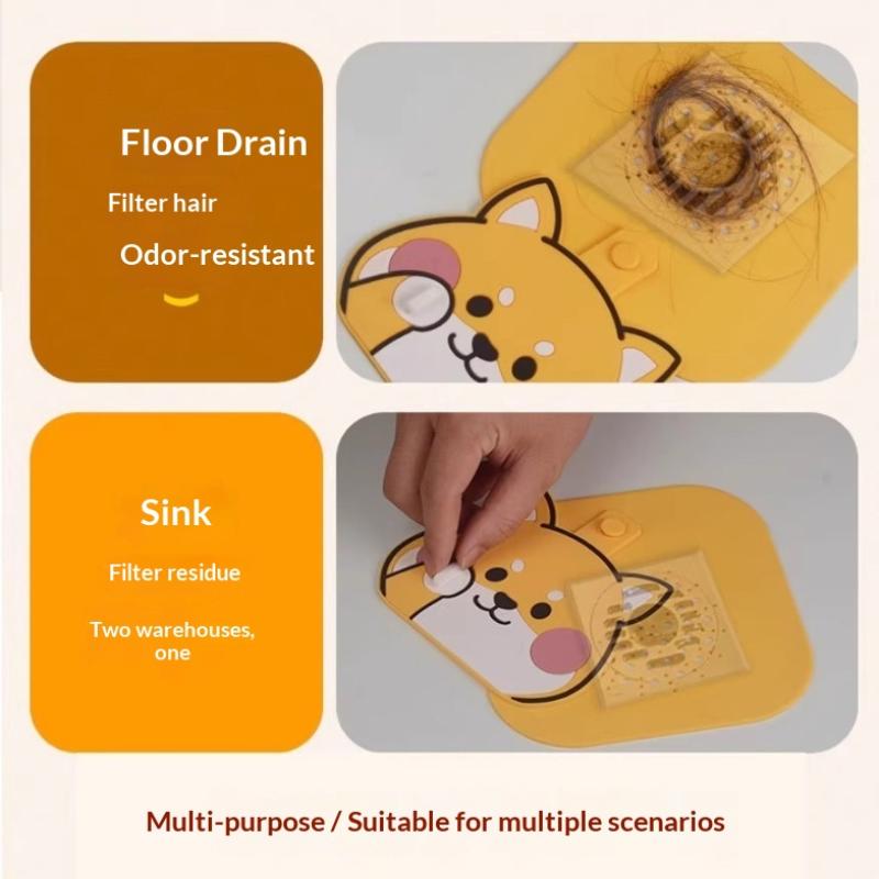 浴室とシャワー用の床排水口消臭剤、シリコン排水マット、キッチ - Home Bathroom Rugs のレビューと価格