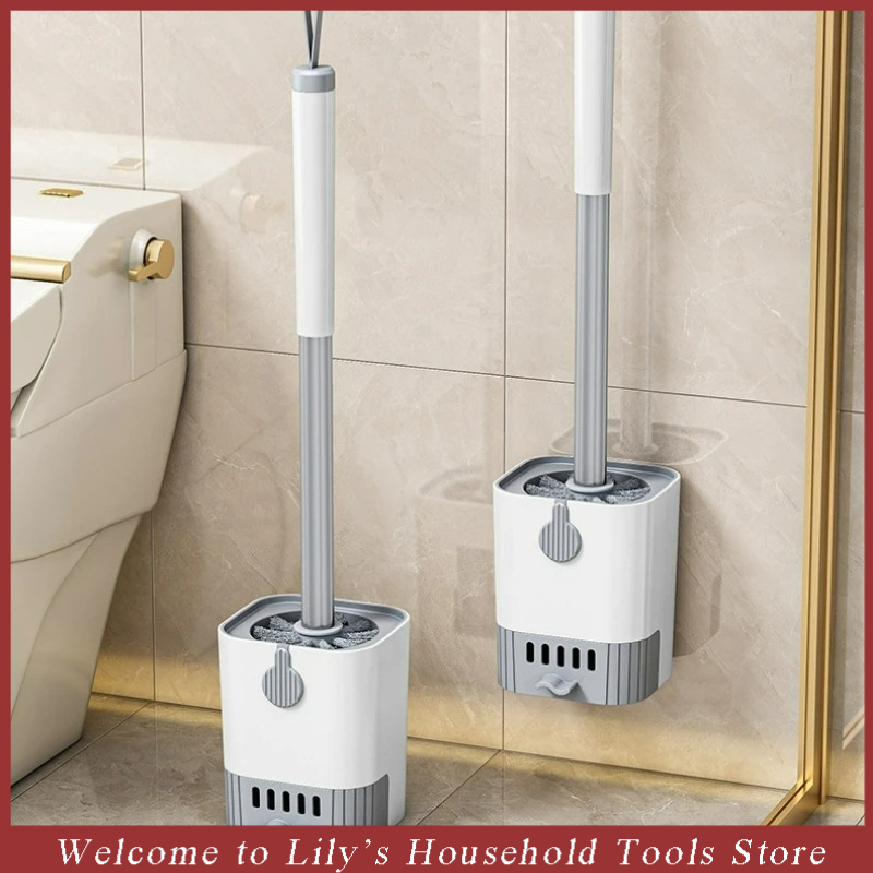 1 セットトイレブラシホルダー付き壁掛けロングハンドル柔軟な - Toilet Brush Holder のレビューと価格