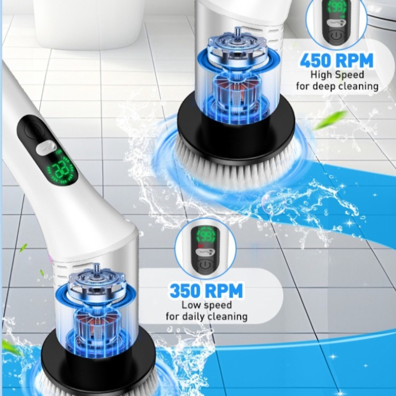 電動スピンスクラバー 9 in 1 コードレスクリーニングブ - Home Bathroom Cleaning Machine のレビューと価格